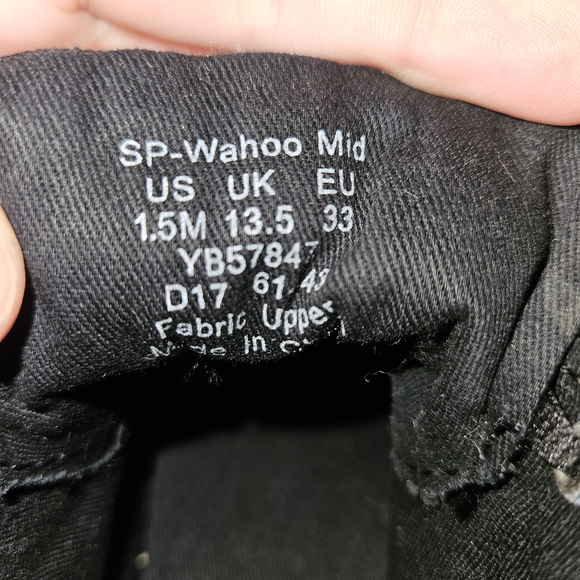 Sperry Black Canvas Kids Sneakers Size 1.5M - Picture 7 of 7